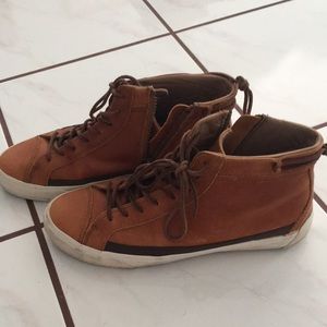 Aldo brown zipper high top sneaker size 9